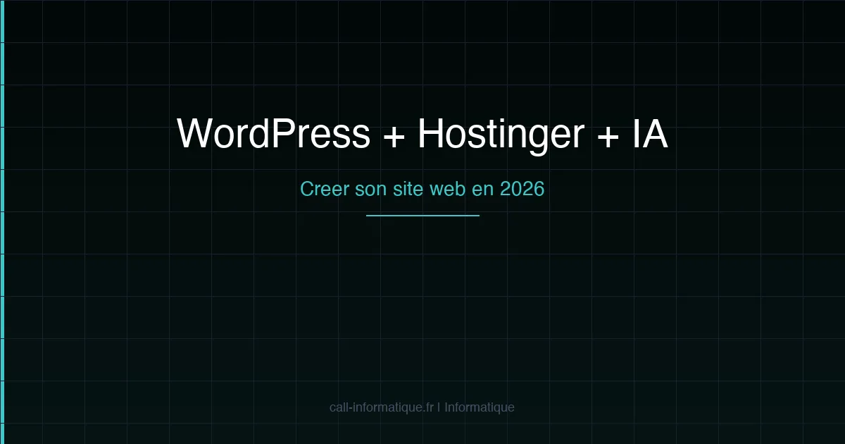 Créer un site WordPress avec Hostinger et l'IA en 2026